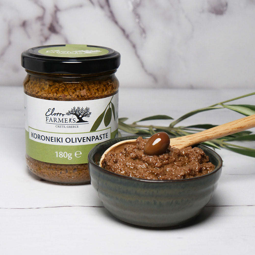 Grüne Olivenpaste Koroneiki von Kreta – Elorro Farmers Grüne Olivenpaste Koroneiki von Kreta – Elorro Farmers